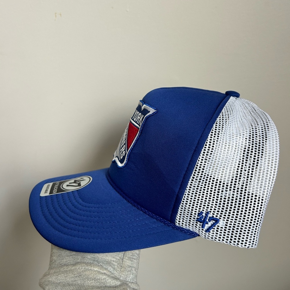 47 Royal Blue New York Rangers Adjustable Trucker Cap - Picture 3 of 7